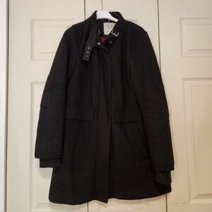 Classy Tommy Hilfiger black wool blend coat
